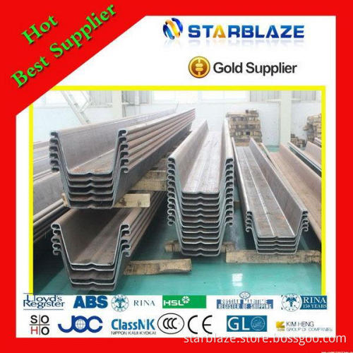 Super quality hot selling steel sheet piles q345